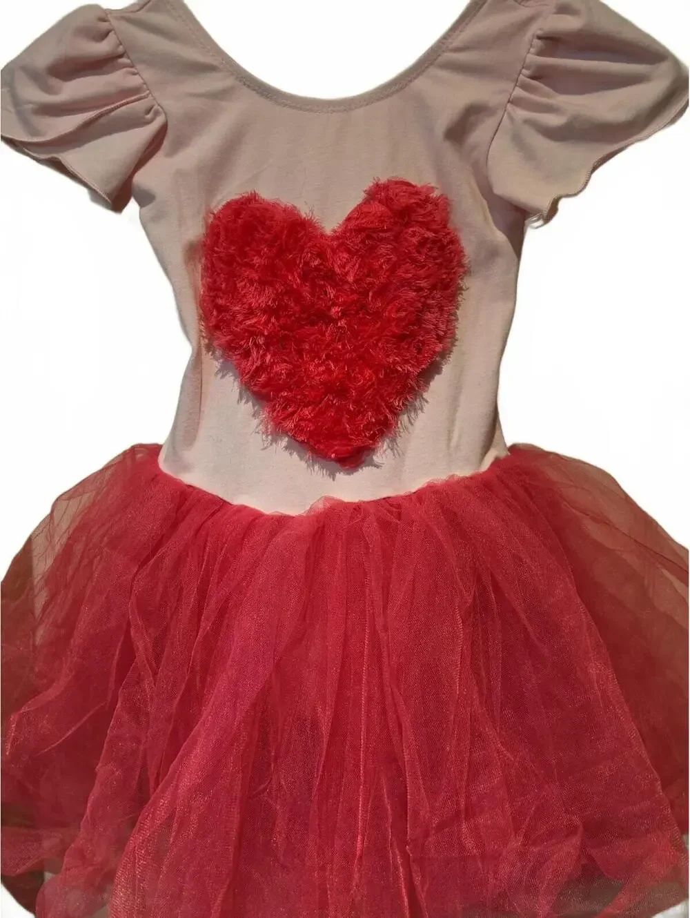 Wenchoice Textured Heart Festival Dancewear With Built-in Briefs Tulle Dress M